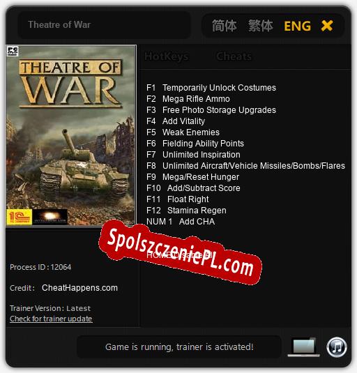 Theatre of War: Cheats, Trainer +13 [CheatHappens.com]