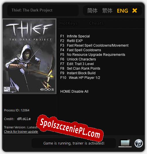 Thief: The Dark Project: Treinador (V1.0.63)