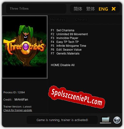 Three Tribes: Trainer +7 [v1.1]