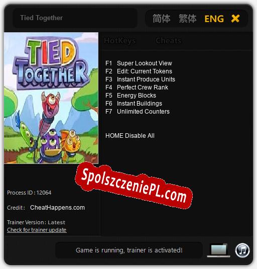 Treinador liberado para Tied Together [v1.0.9]