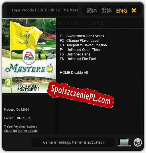 Treinador liberado para Tiger Woods PGA TOUR 12: The Masters [v1.0.5]