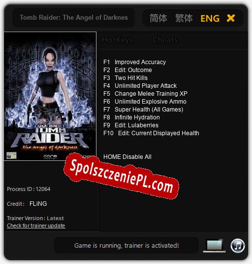 Treinador liberado para Tomb Raider: The Angel of Darkness [v1.0.1]