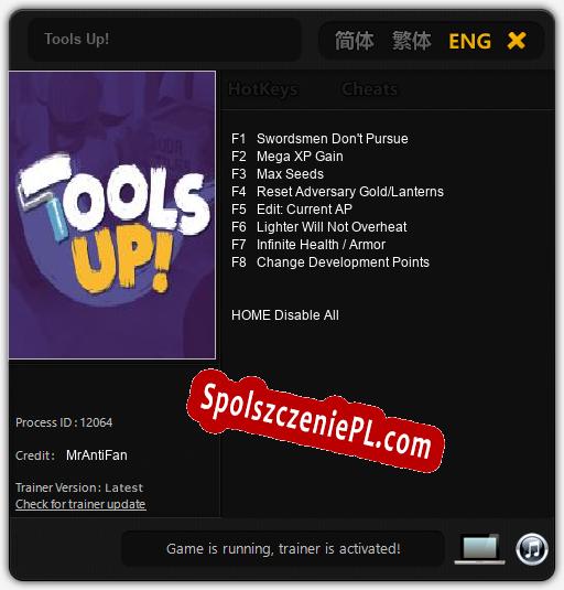 Treinador liberado para Tools Up! [v1.0.8]