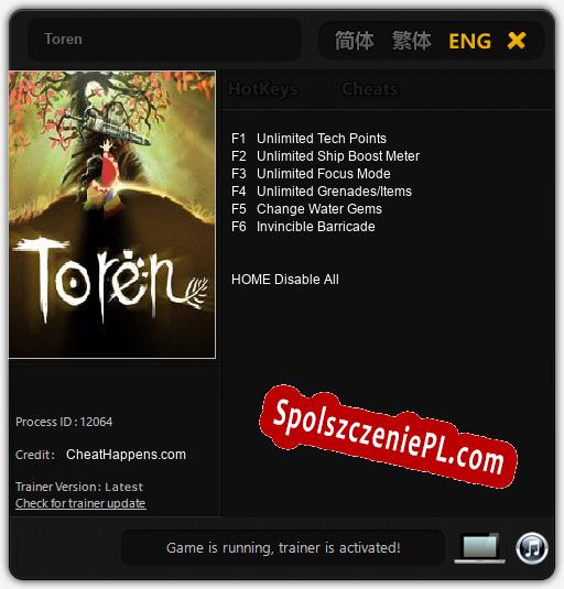 Toren: Cheats, Trainer +6 [CheatHappens.com]