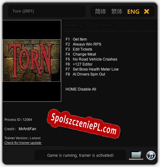 Torn (2001): Treinador (V1.0.47)