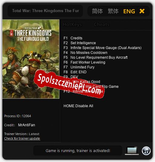 Total War: Three Kingdoms The Furious Wild: Cheats, Trainer +12 [MrAntiFan]