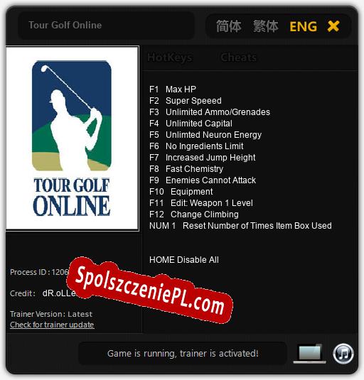 Tour Golf Online: Cheats, Trainer +13 [dR.oLLe]