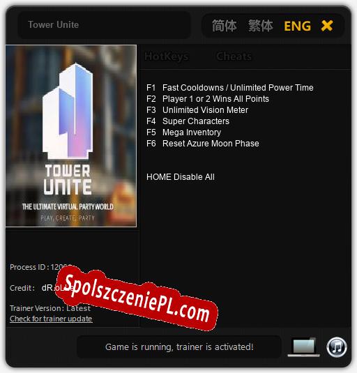 Tower Unite: Trainer +6 [v1.9]