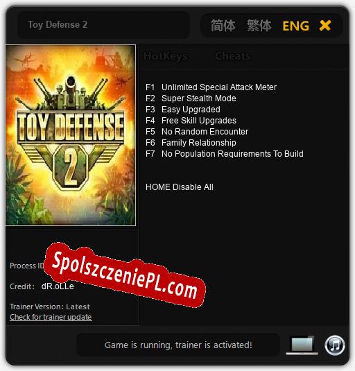 Toy Defense 2: Cheats, Trainer +7 [dR.oLLe]