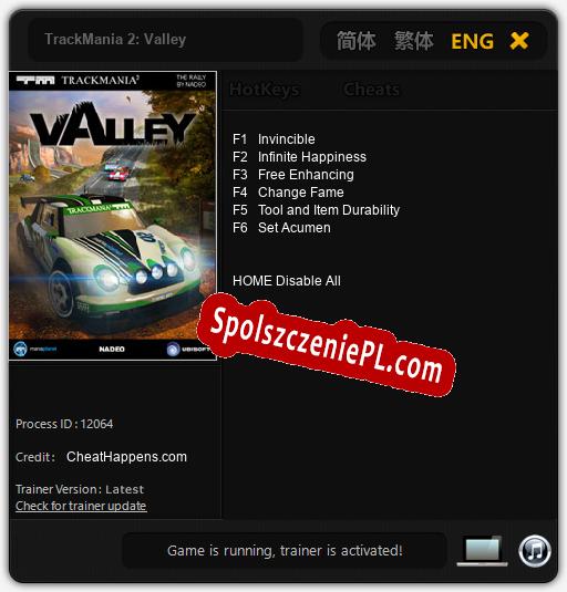 TrackMania 2: Valley: Trainer +6 [v1.3]