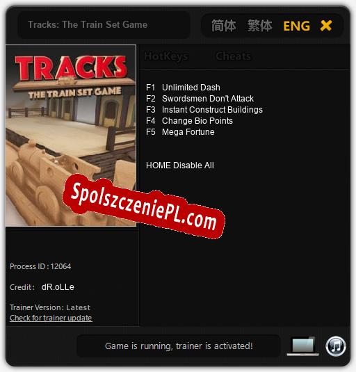 Tracks: The Train Set Game: Trainer +5 [v1.9]