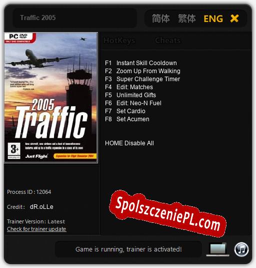 Traffic 2005: Trainer +8 [v1.1]