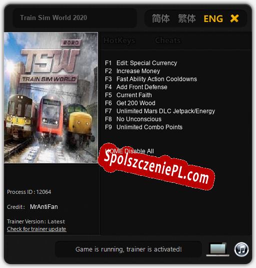 Train Sim World 2020: Treinador (V1.0.57)