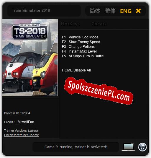 Train Simulator 2018: Treinador (V1.0.34)