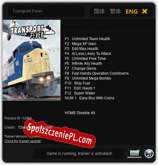 Treinador liberado para Transport Fever [v1.0.5]