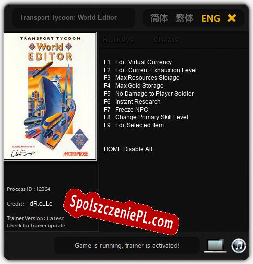 Transport Tycoon: World Editor: Cheats, Trainer +9 [dR.oLLe]