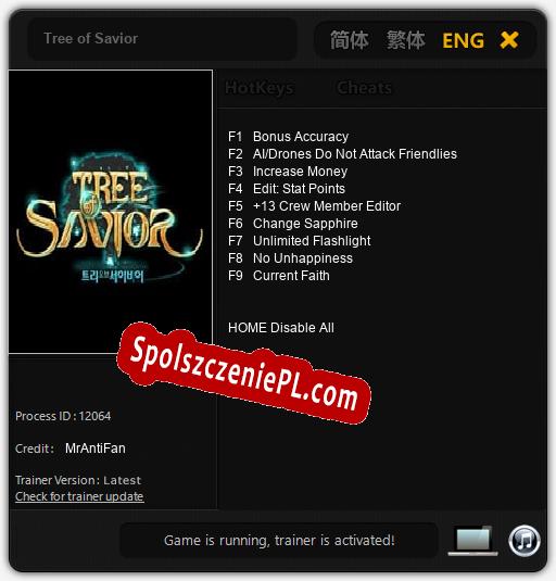 Treinador liberado para Tree of Savior [v1.0.1]