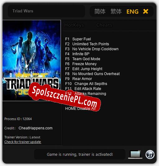 Triad Wars: Cheats, Trainer +12 [CheatHappens.com]