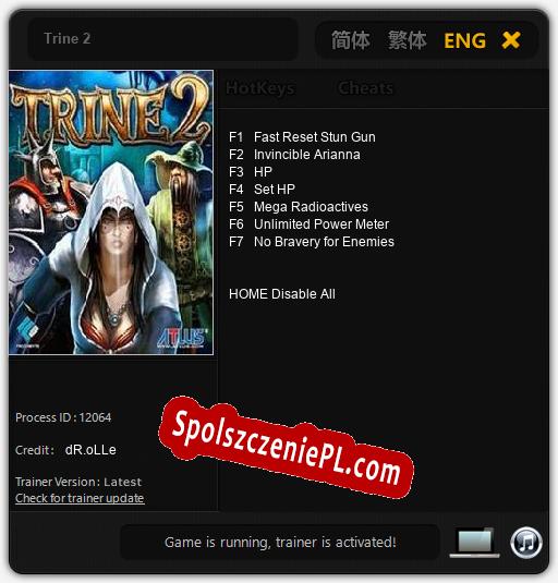 Trine 2: Trainer +7 [v1.1]