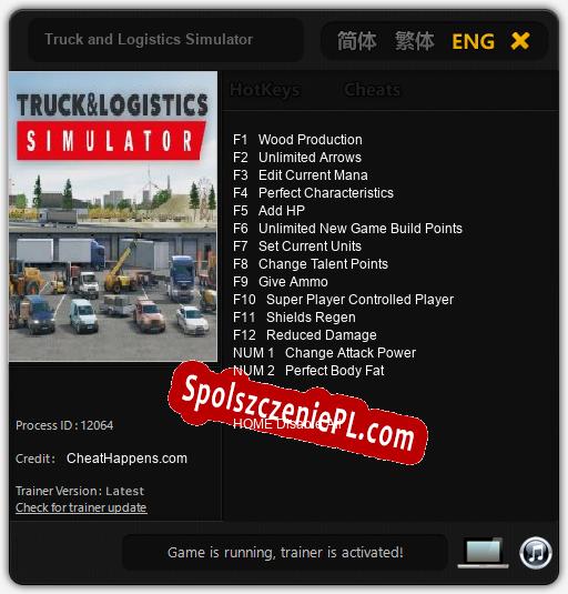 Truck and Logistics Simulator: Cheats, Trainer +14 [CheatHappens.com]