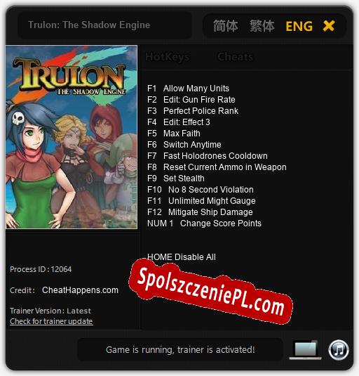 Trulon: The Shadow Engine: Trainer +13 [v1.8]