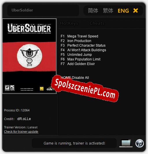 UberSoldier: Cheats, Trainer +7 [dR.oLLe]