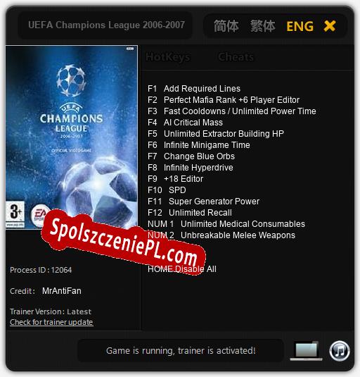 UEFA Champions League 2006-2007: Trainer +14 [v1.3]