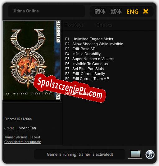 Ultima Online: Treinador (V1.0.75)