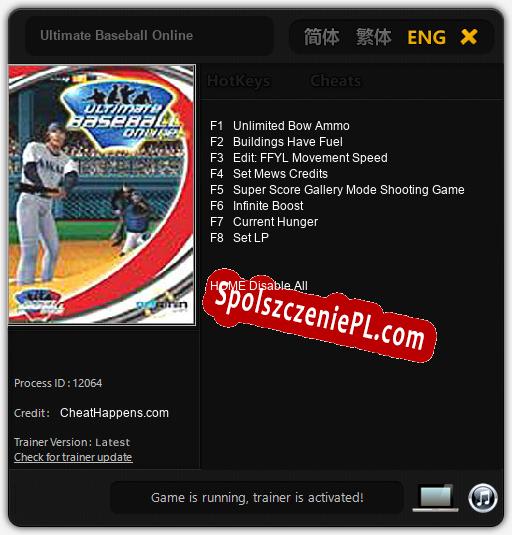 Treinador liberado para Ultimate Baseball Online [v1.0.8]