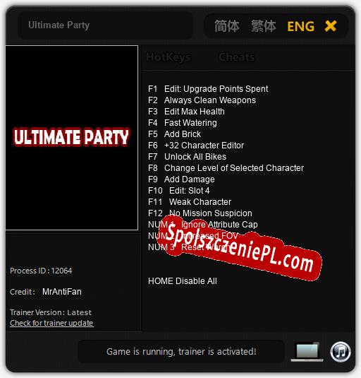 Ultimate Party: Trainer +15 [v1.9]