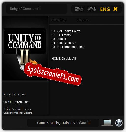 Unity of Command II: Treinador (V1.0.2)