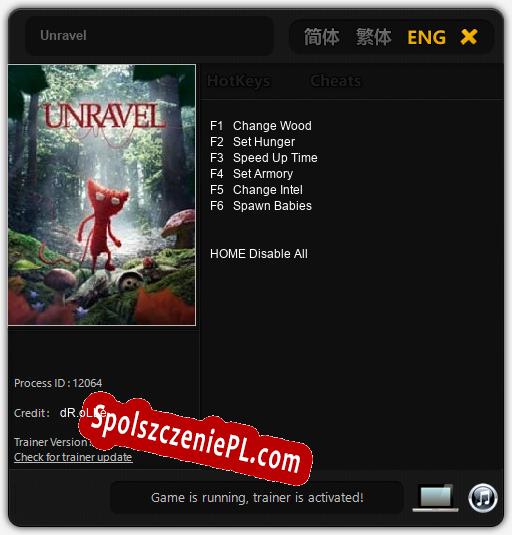 Unravel: Trainer +6 [v1.1]