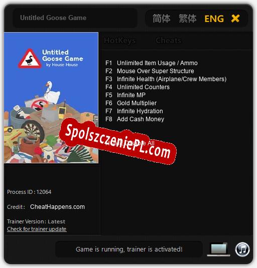 Treinador liberado para Untitled Goose Game [v1.0.5]