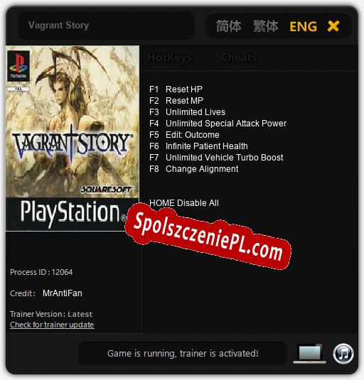 Treinador liberado para Vagrant Story [v1.0.6]