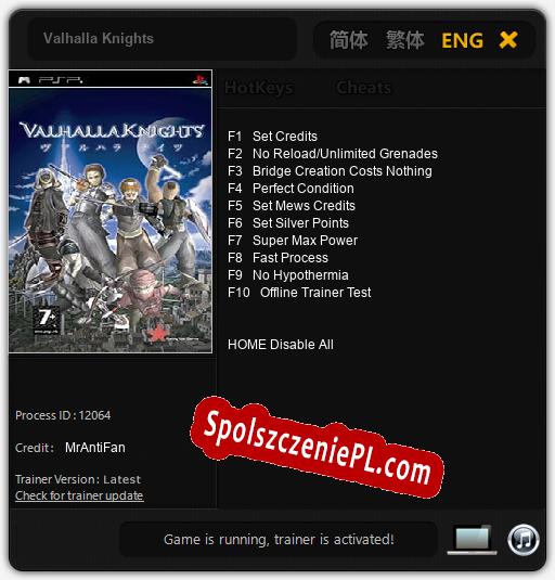 Valhalla Knights: Cheats, Trainer +10 [MrAntiFan]