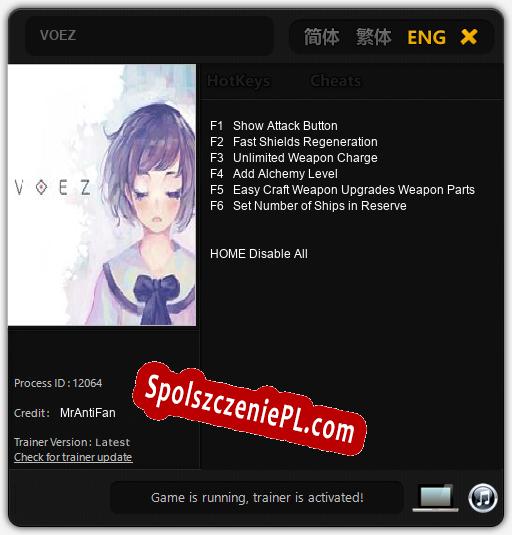 VOEZ: Cheats, Trainer +6 [MrAntiFan]