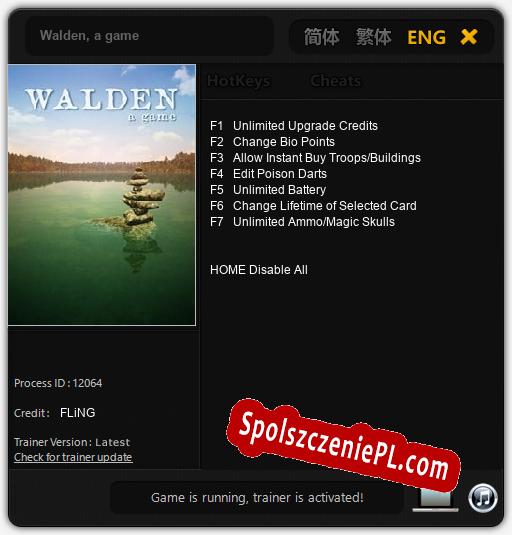 Treinador liberado para Walden, a game [v1.0.5]