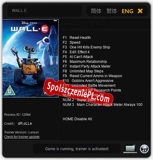 WALL-E: Treinador (V1.0.12)