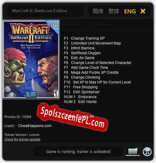 WarCraft II: Battle.net Edition: Cheats, Trainer +14 [CheatHappens.com]