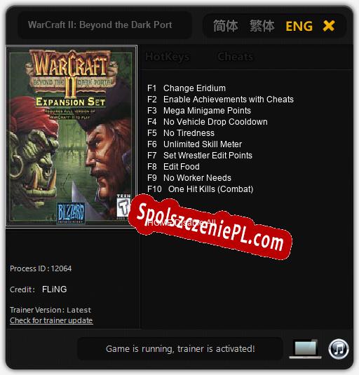 Treinador liberado para WarCraft II: Beyond the Dark Portal [v1.0.8]