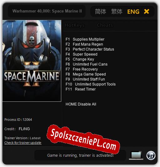 Warhammer 40,000: Space Marine II: Trainer +11 [v1.7]