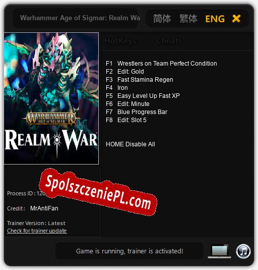 Warhammer Age of Sigmar: Realm War: Trainer +8 [v1.6]