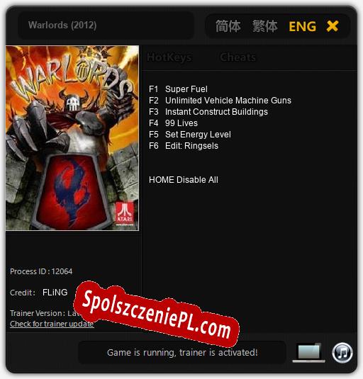 Warlords (2012): Trainer +6 [v1.2]