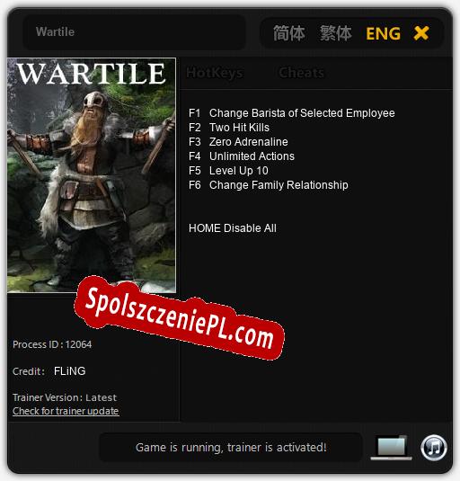 Treinador liberado para Wartile [v1.0.3]