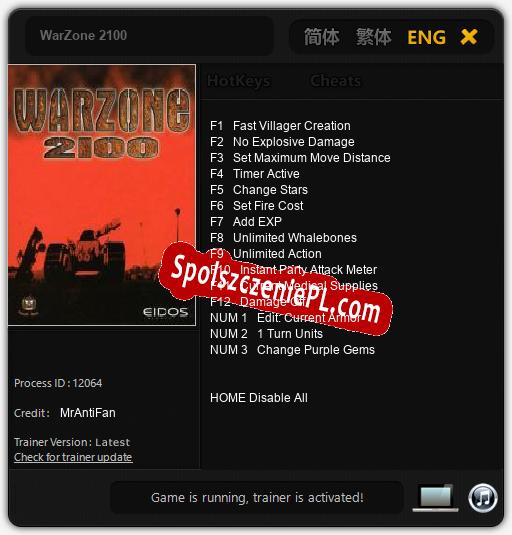 WarZone 2100: Cheats, Trainer +15 [MrAntiFan]