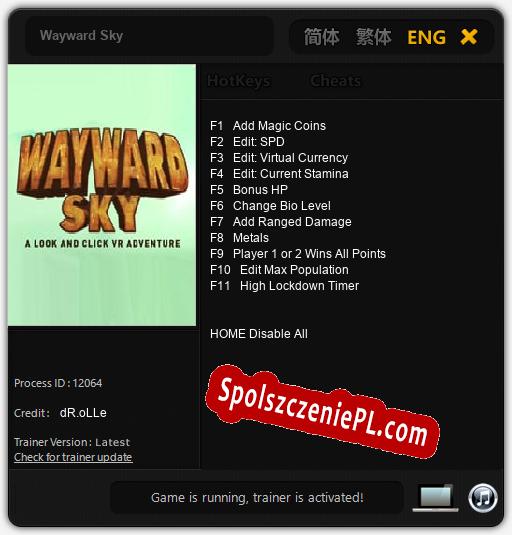 Treinador liberado para Wayward Sky [v1.0.1]