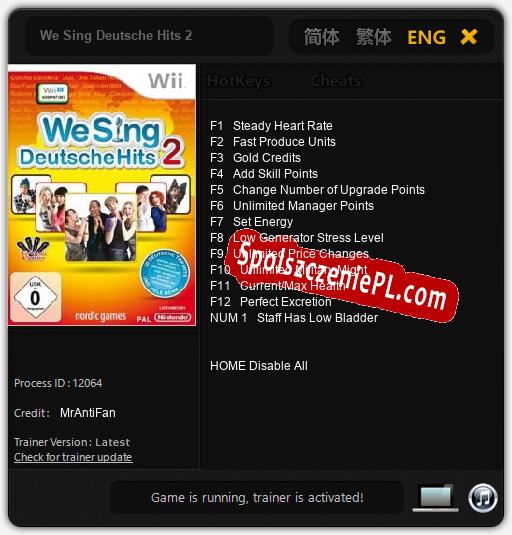 Treinador liberado para We Sing Deutsche Hits 2 [v1.0.7]