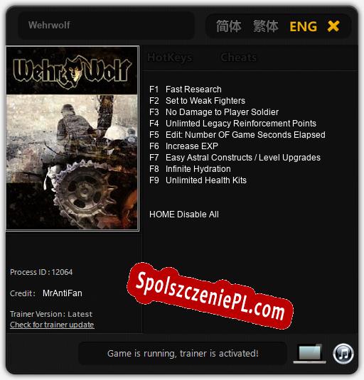 Wehrwolf: Treinador (V1.0.28)