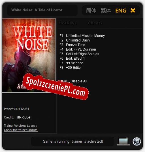 White Noise: A Tale of Horror: Cheats, Trainer +8 [dR.oLLe]