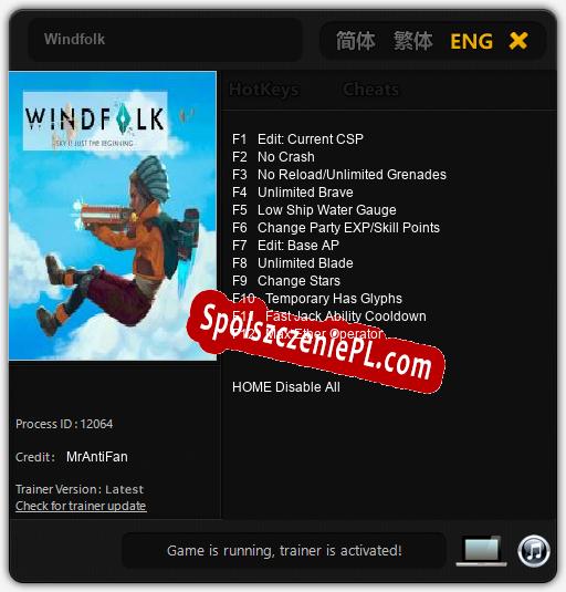 Windfolk: Trainer +12 [v1.7]